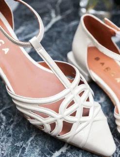 Ballerine tacco 1cm vernice beige