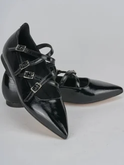 Ballerine tacco 1cm vernice nero