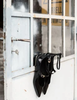 Ballerine tacco 1cm vernice nero