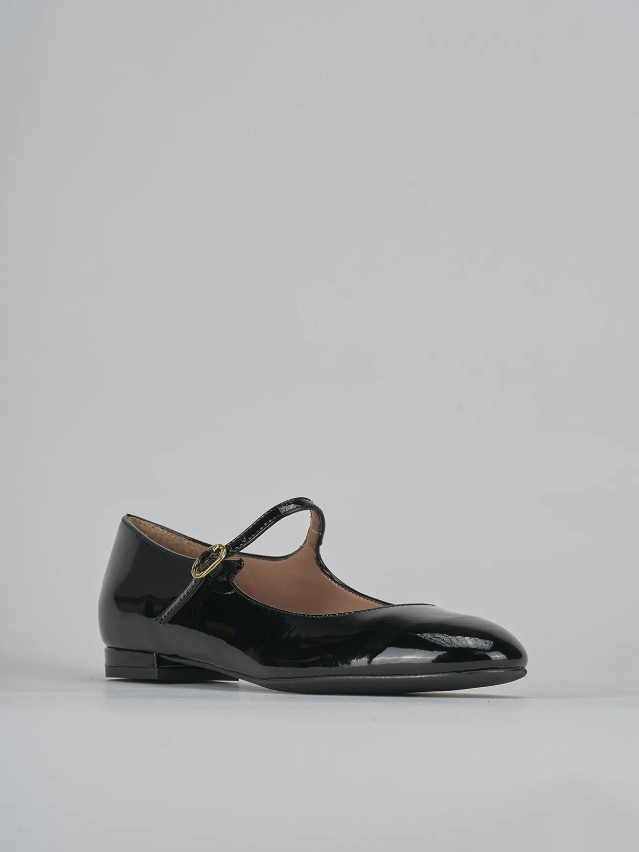 Ballerine tacco 2cm vernice nero