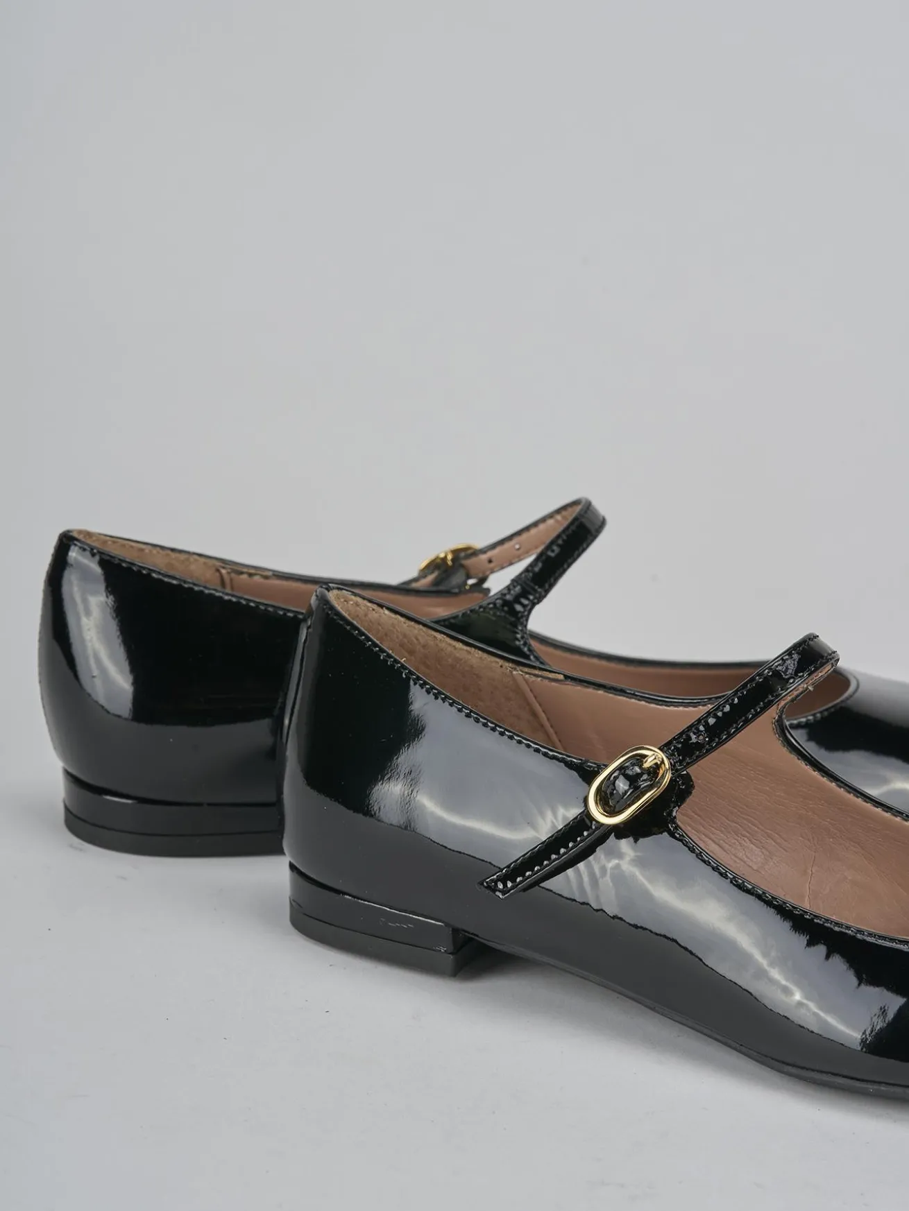 Ballerine tacco 2cm vernice nero