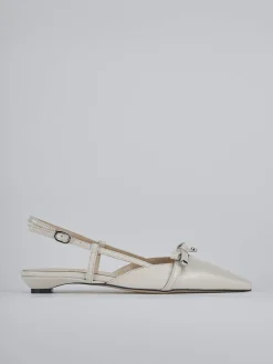 Ballerine tacco 2cm vernice beige