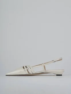 Ballerine tacco 2cm vernice beige