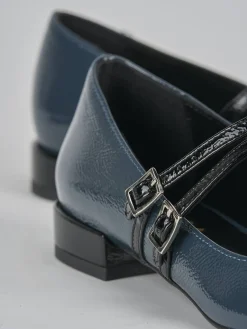 Ballerine tacco 2cm vernice nero