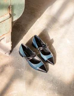 Ballerine tacco 2cm vernice nero