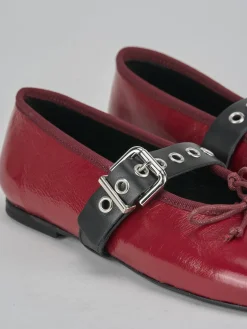 Ballerine tacco 1cm vernice rosso