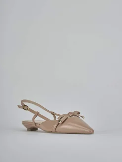 Ballerine tacco 2cm vernice marrone