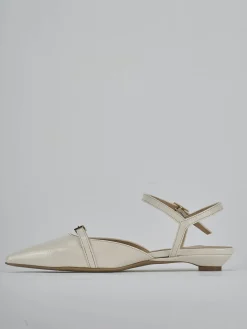 Ballerine tacco 2cm vernice bianco