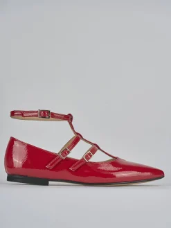 Ballerine tacco 1cm vernice rosso