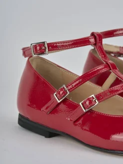 Ballerine tacco 1cm vernice rosso