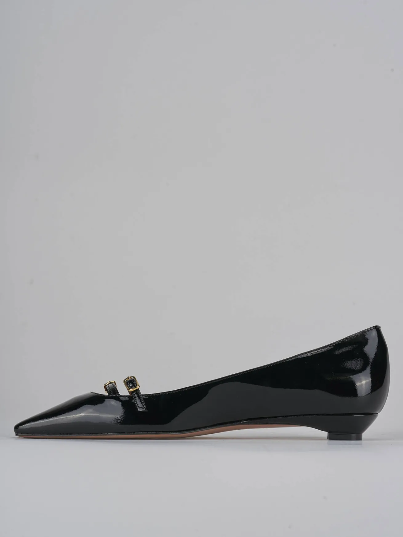 Ballerine tacco 2cm vernice nero