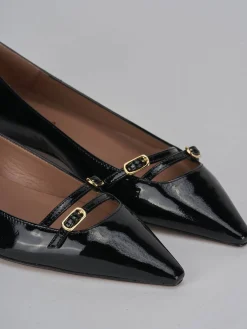 Ballerine tacco 2cm vernice nero