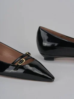 Ballerine tacco 2cm vernice nero