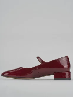 Ballerine tacco 2cm vernice bordo'