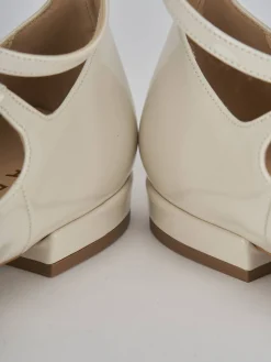 Ballerine tacco 1cm vernice bianco