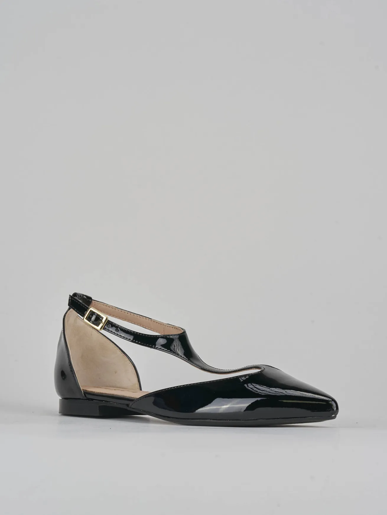 Ballerine tacco 1cm vernice nero