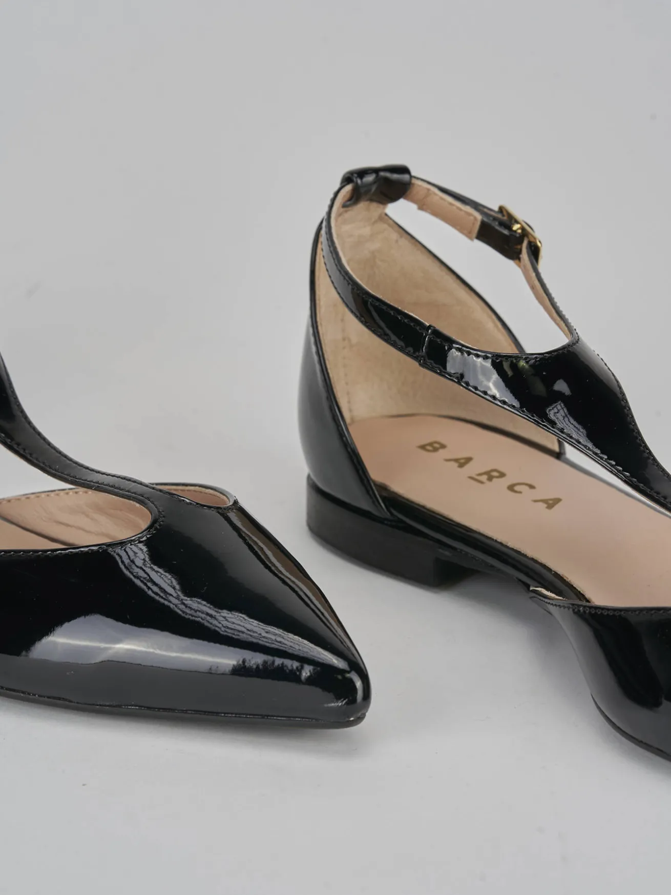Ballerine tacco 1cm vernice nero