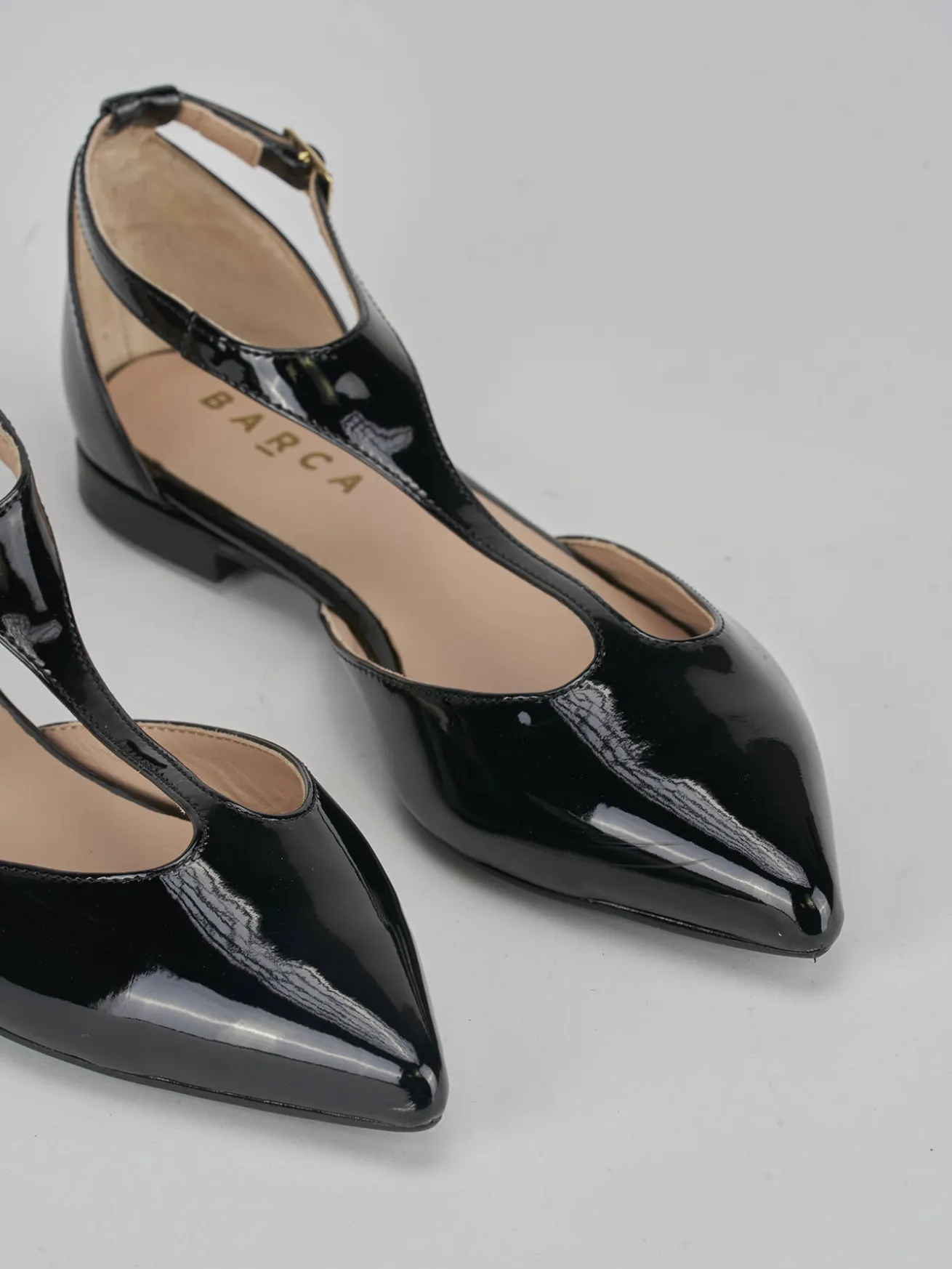 Ballerine tacco 1cm vernice nero