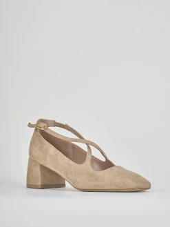 Bebè tacco 5 cm beige camoscio