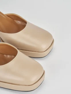 Bebe' tacco 5 cm marrone pelle