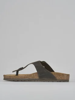 Ciabatta infradito tacco 1 cm testa nabuk