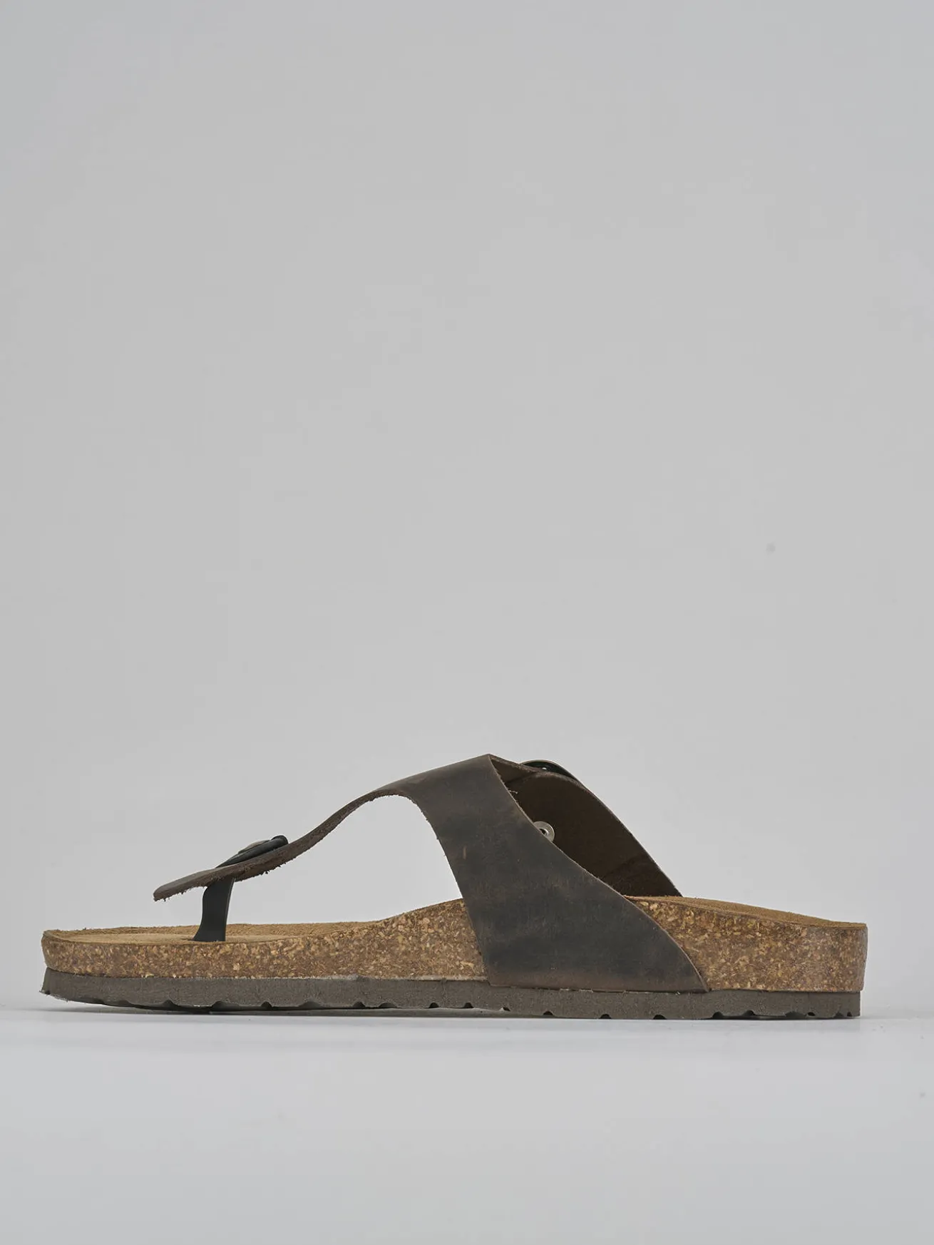 Ciabatta infradito tacco 1 cm testa nabuk