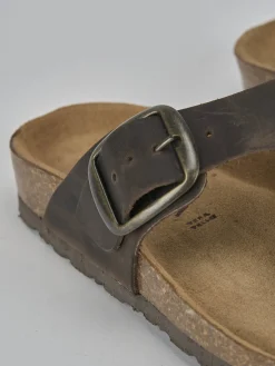 Ciabatta infradito tacco 1 cm testa nabuk