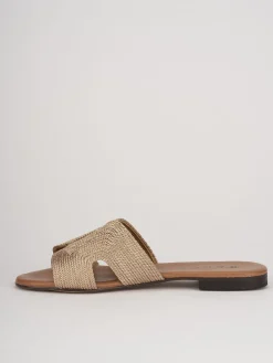 Ciabatta tacco 1 cm rosa pelle