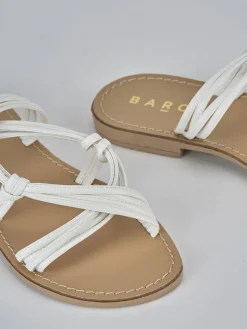 Ciabatta tacco 1 cm bianco pelle