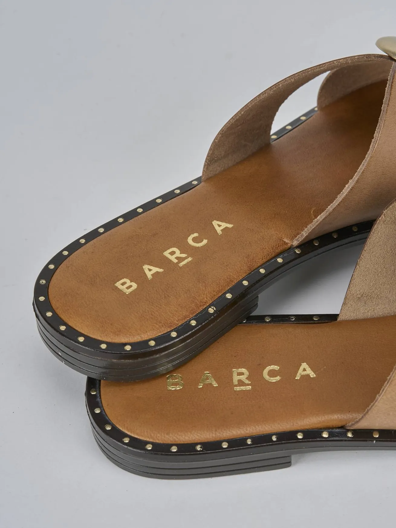 Ciabatta tacco 1 cm marrone pelle