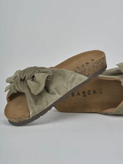 Ciabatte camoscio verde