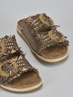 Ciabatte pelle bronzo