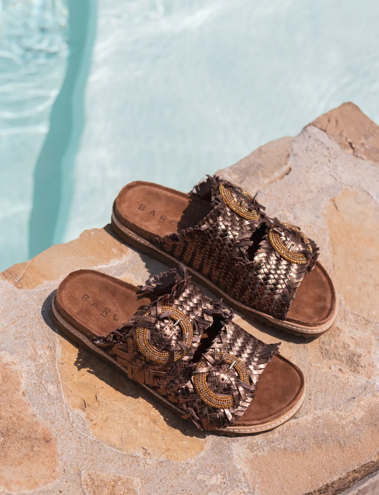 Ciabatte pelle bronzo