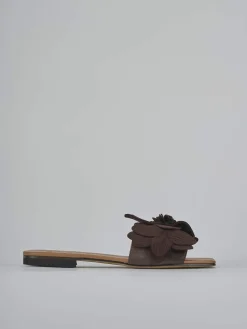 Ciabatte tacco 1cm camoscio testa