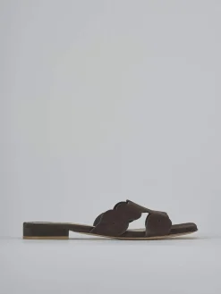 Ciabatte tacco 1cm camoscio testa