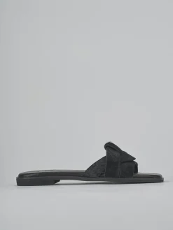 Ciabatte tacco 1cm cavallino nero