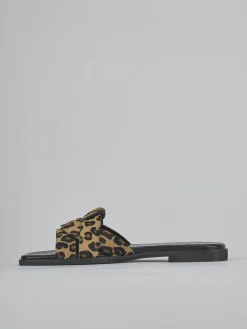 Ciabatte tacco 1cm cavallino multicolor