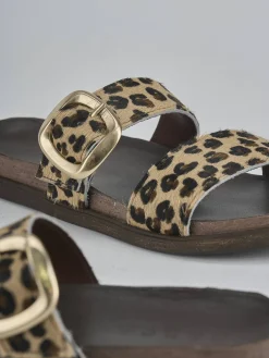 Ciabatte tacco 1cm cavallino multicolor