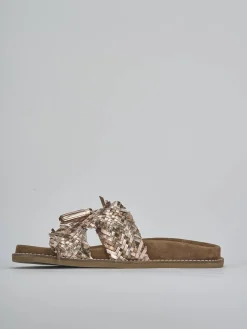 Ciabatte tacco 1cm laminato bronzo