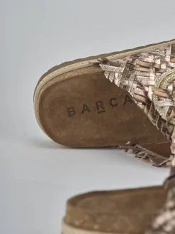 Ciabatte tacco 1cm laminato bronzo