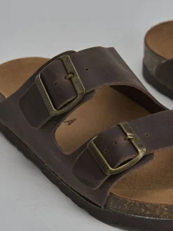 Ciabatte tacco 1cm nabuk testa