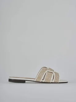 Ciabatte tacco 1cm pelle bianco