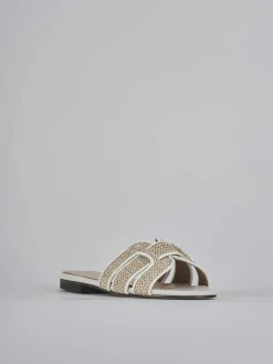 Ciabatte tacco 1cm pelle bianco