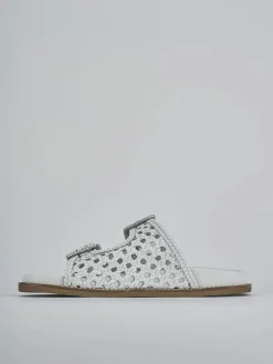 Ciabatte tacco 1cm pelle bianco