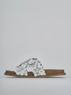 Ciabatte tacco 1cm pelle bianco