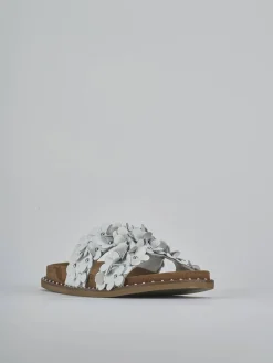 Ciabatte tacco 1cm pelle bianco