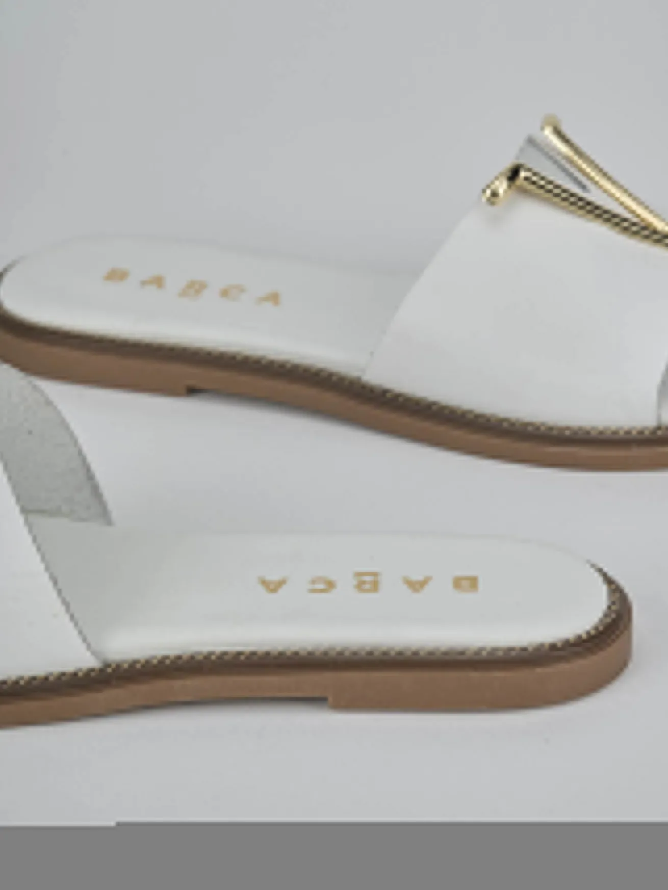 Ciabatte tacco 1cm pelle bianco