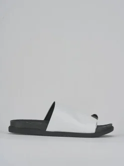 Ciabatte tacco 1cm pelle bianco