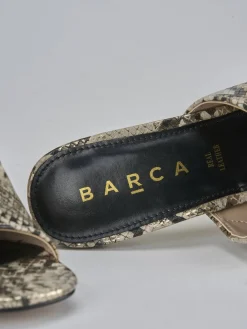 Ciabatte tacco 9cm pelle beige