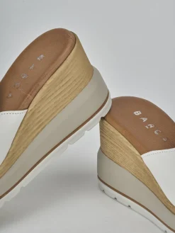 Ciabatte tacco 9cm pelle bianco